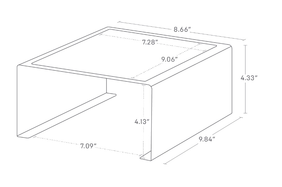 Large stackable countertop shelf showing practical storage proportions