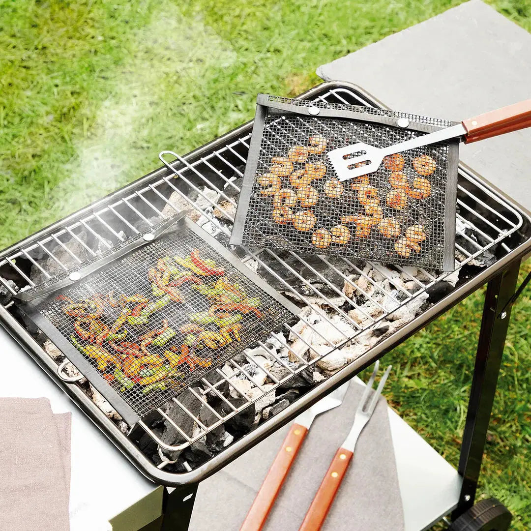 Non-stick grill bags 2-pack – easily grill vegetables and seafood Zorenza